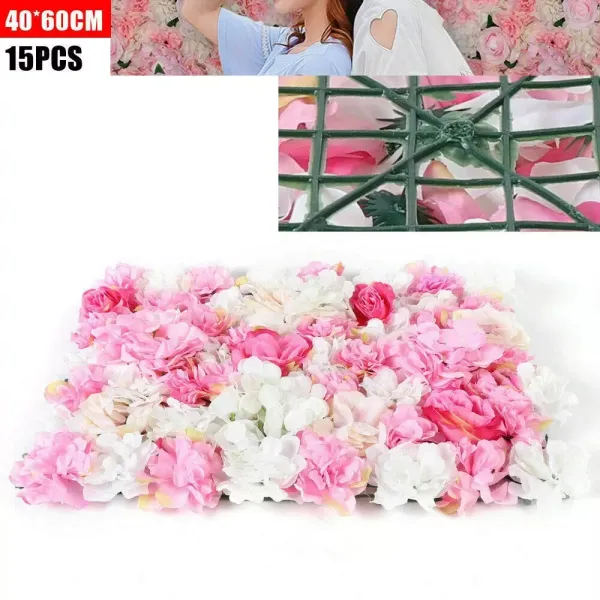 15ks Umělé květiny na svatební výzdobu 40x60cm Tmavě růžová 15ks Umělé květiny na svatební výzdobu 40x60cm Tmavě růžová
