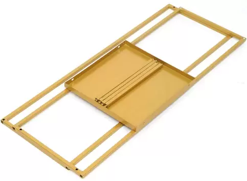 Kovový květináč sloup Květináč Svatební ozdoba na stůl (25x25x70cm) Zlatá