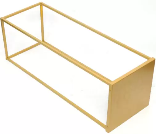 Kovový květináč sloup Květináč Svatební ozdoba na stůl (25x25x70cm) Zlatá