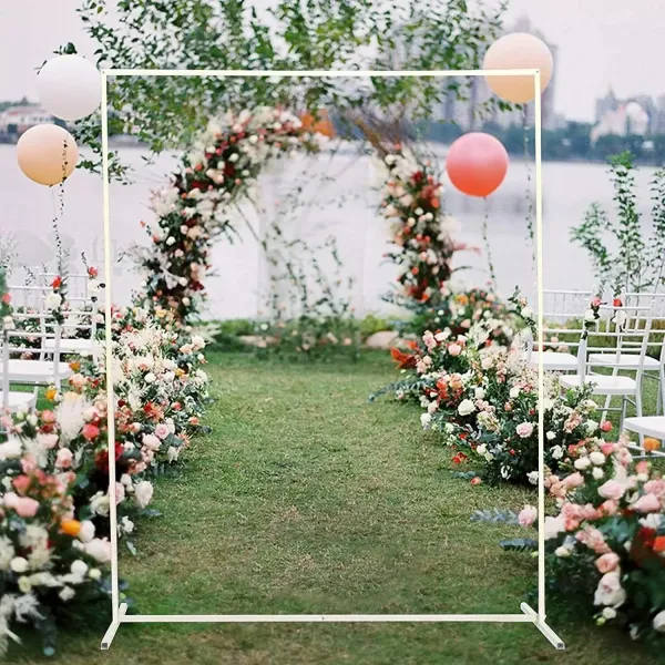 Square Iron Wedding Arch - 2x1,6m - Balloon Arch - Flower Arch - Obloukový rám pro výzdobu svatební party Square Iron Wedding Arch - 2x1,6m - Balloon Arch - Flower Arch - Obloukový rám pro výzdobu svatební party