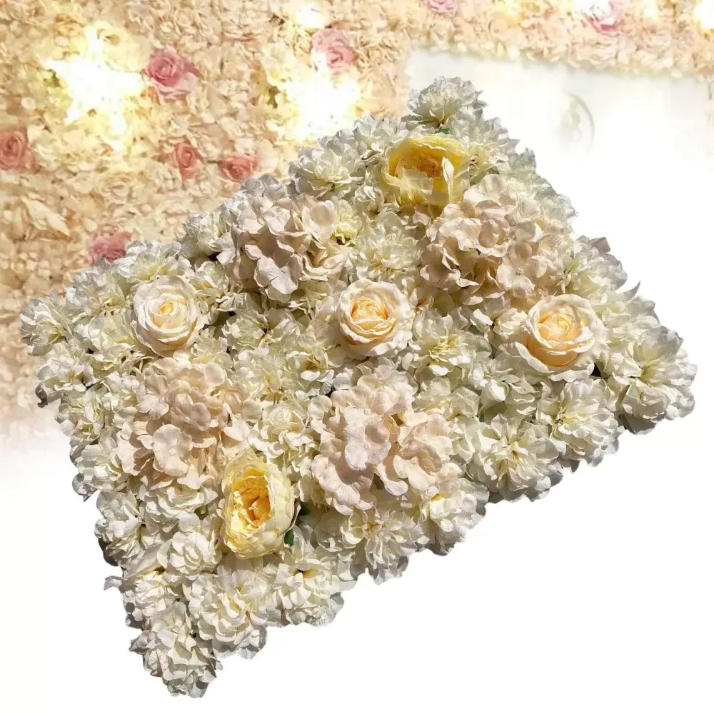 40x60cm 6 umělých růžových stěn Hedvábné květiny na svatbu Baby Shower Party Dekorace