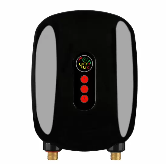 Mini elektronický ohřívač vody, 6,5 kW, 220 V, pod umyvadlo, s LCD displejem, do koupelny, kuchyně, sprchy, černá