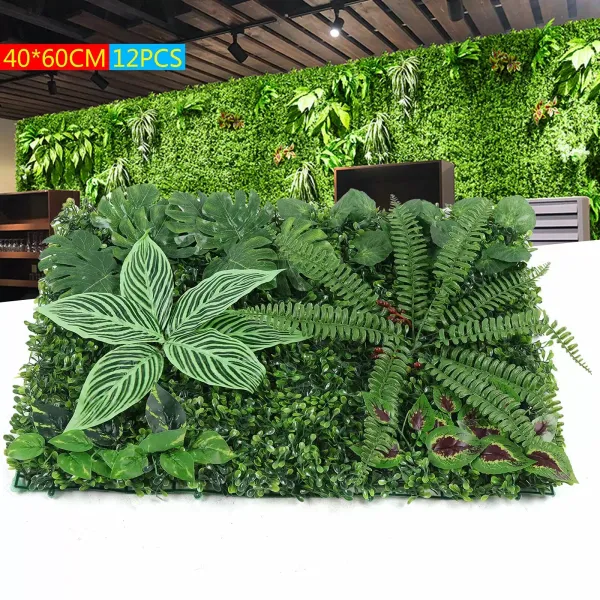 Sada 9 až 12 umělých zimostrázových panelů - pro nástěnnou dekoraci - 60 cm x 40 cm Sada 9 až 12 umělých zimostrázových panelů - pro nástěnnou dekoraci - 60 cm x 40 cm