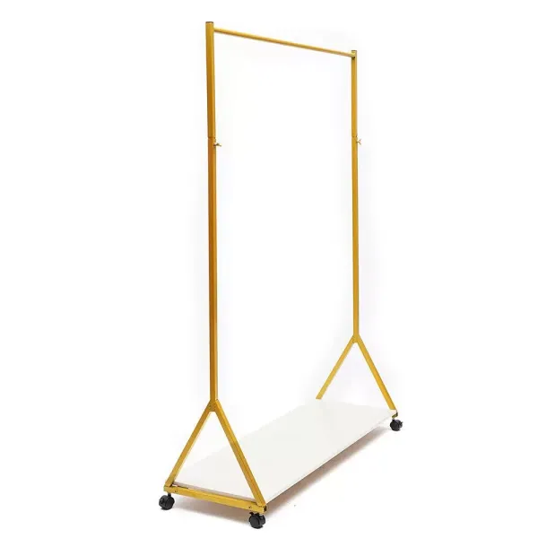 Kovový věšák na oblečení s tyčí a policí - multifunkční - na kolečkách - 163 x 116 x 40 cm Kovový věšák na oblečení s tyčí a policí - multifunkční - na kolečkách - 163 x 116 x 40 cm