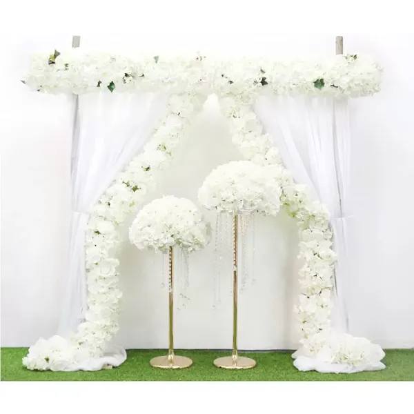 1 m - Bílé hedvábné květiny - 100 x 15 x 25 cm - Dekorace na svatební hostinu - 1 m 1 m - Bílé hedvábné květiny - 100 x 15 x 25 cm - Dekorace na svatební hostinu - 1 m