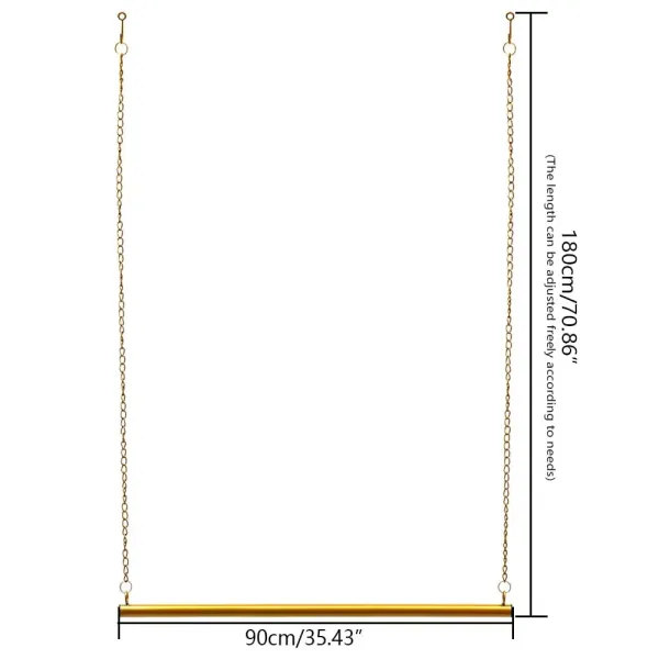 Úložný stojan na oblečení - 2 kusy - Zlatý - Nastavitelná výška - 90 cm