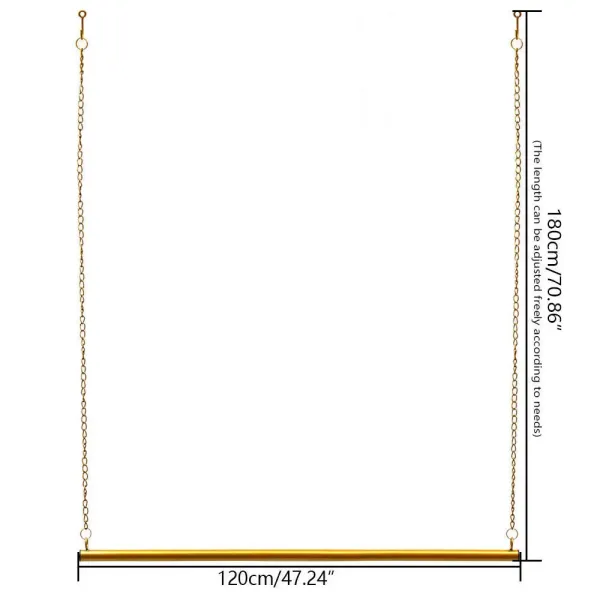 2dílný věšák na oblečení - Zlatý - Nastavitelná výška - 120 cm 2dílný věšák na oblečení - Zlatý - Nastavitelná výška - 120 cm