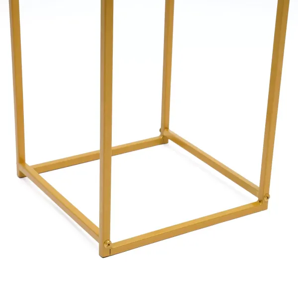 Kovový stojan na květiny - 25 x 25 x 100 cm - Výška: zlatá - Na svatbu - Odnímatelný - Geometrický Kovový stojan na květiny - 25 x 25 x 100 cm - Výška: zlatá - Na svatbu - Odnímatelný - Geometrický