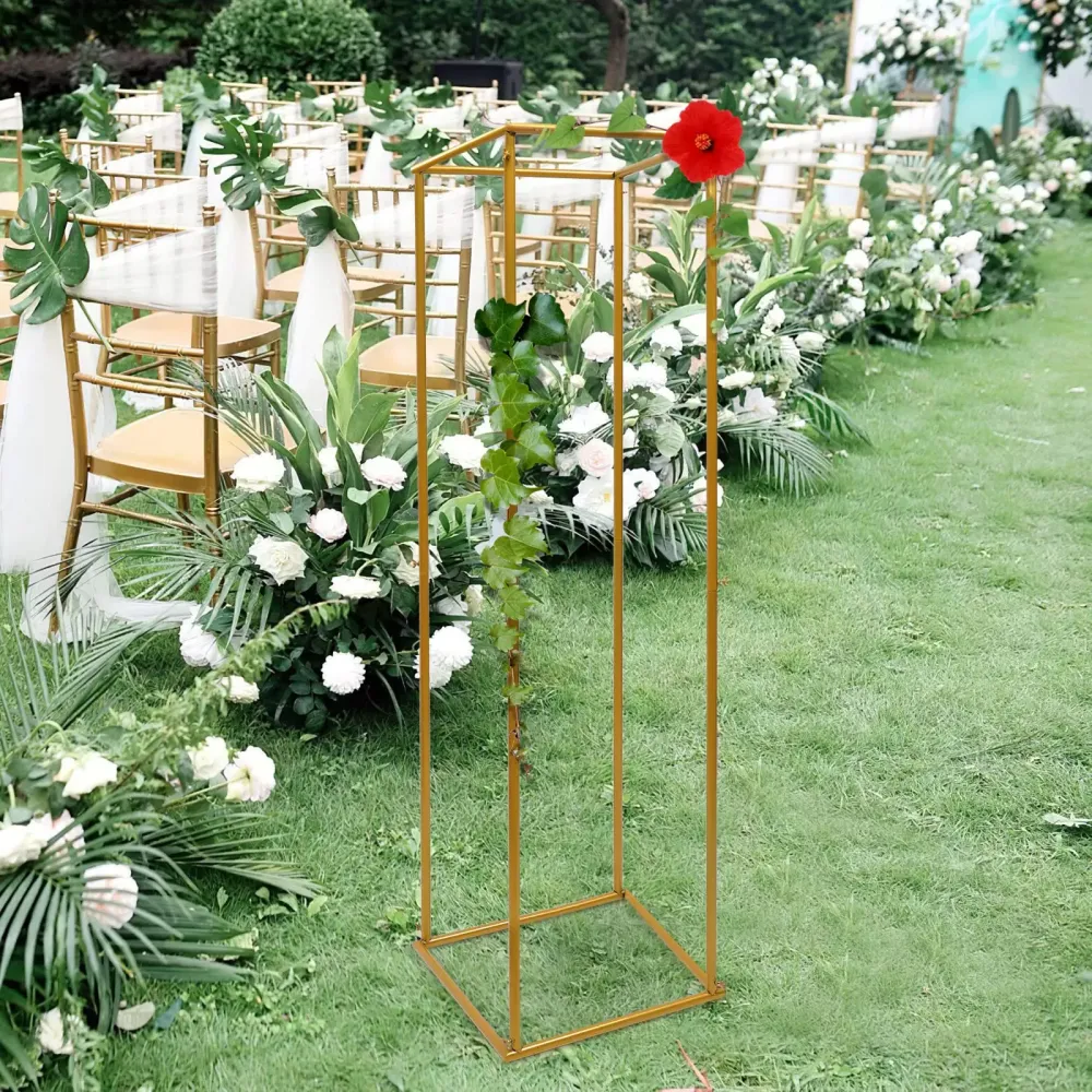 Stojan na květiny - 180 x 50 cm - Svatba - Mtall - Středový stůl - Váza - Sloup pro domácnost a párty