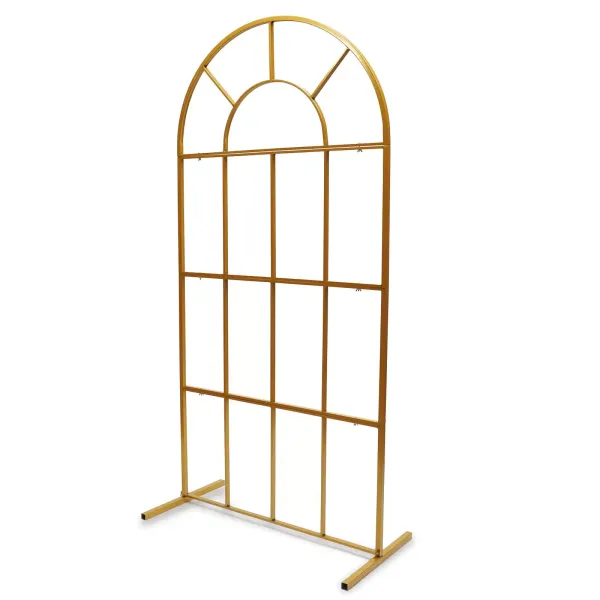 Oblouk na svatební balónek Zlatý kovový stojánek na balónek Příslušenství na svatební párty DIY 100x50x200cm
