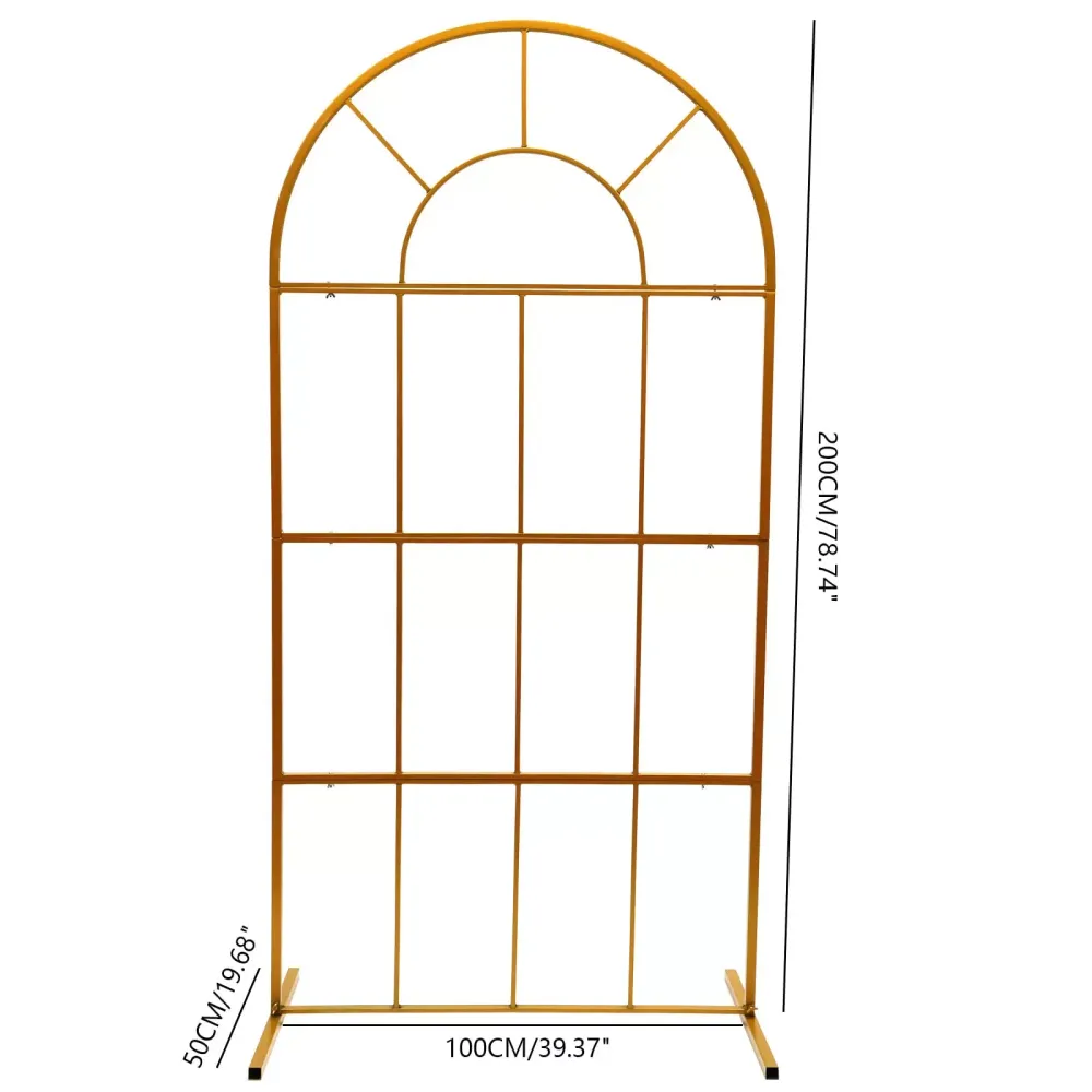 Oblouk na svatební balónek Zlatý kovový stojánek na balónek Příslušenství na svatební párty DIY 100x50x200cm