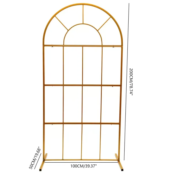 Oblouk na svatební balónek Zlatý kovový stojánek na balónek Příslušenství na svatební párty DIY 100x50x200cm