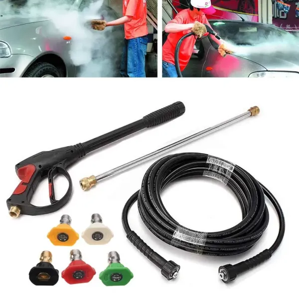3000PSI vysokotlaká pistolová tyč s 5 tryskami pro sadu na mytí aut