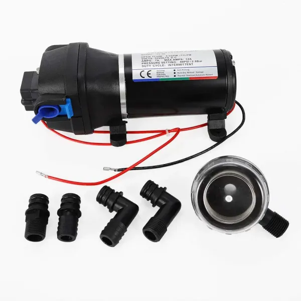 Čerpadlo stlačené vody - 12V - 17L/min - pro obecný přenos vody - Postřikovací čerpadlo - Malý déšťový systém