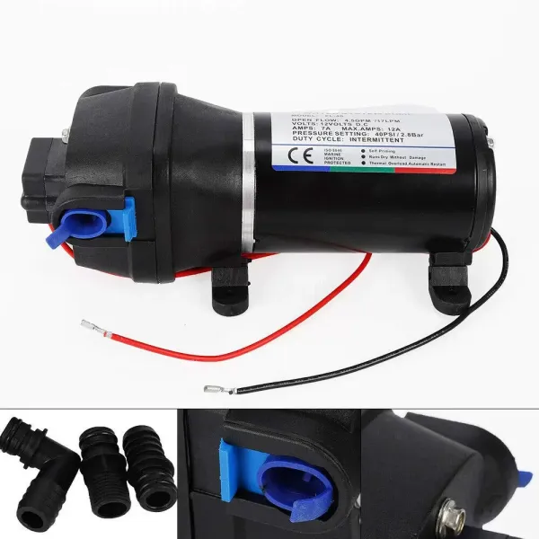 Čerpadlo stlačené vody - 12V - 17L/min - pro obecný přenos vody - Postřikovací čerpadlo - Malý déšťový systém