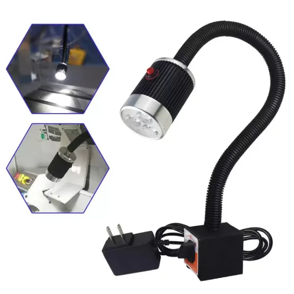 Pracovní světlo s magnetickou základnou, 6W magnetická LED, flexibilní a voděodolná lampa, labutí rameno