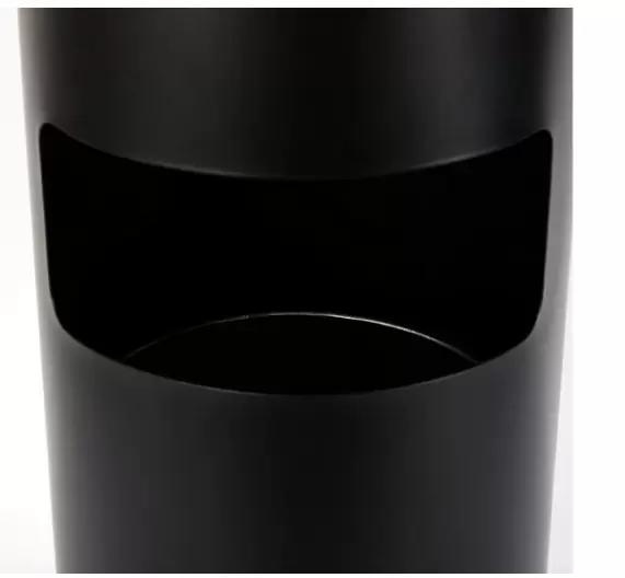 30L 62cm (stříbrná/černá) Samostatně stojící popelník s popelnicí Nerezový volně stojící popelník vč. horní popelník