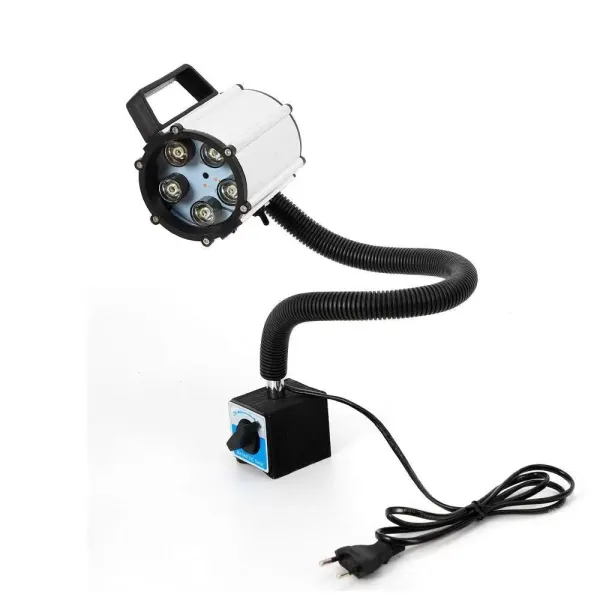 Flexibilní lampa s husím krkem, 5W LED soustruhová lampa Pracovní světlo Strojní lampa Vodotěsná lampa na rameno, s magnetickou základnou