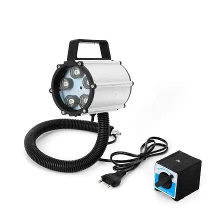 Flexibilní lampa s husím krkem, 5W LED soustruhová lampa Pracovní světlo Strojní lampa Vodotěsná lampa na rameno, s magnetickou základnou