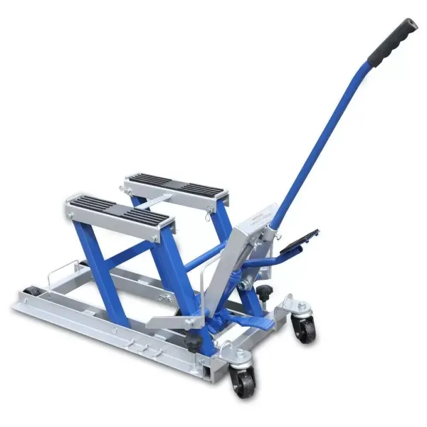 Hydraulický zvedací stojan motocyklu, 680 kg Hydraulický zvedací stojan motocyklu s hydraulickým zvedacím pedálem pro dílnu (modrá)
