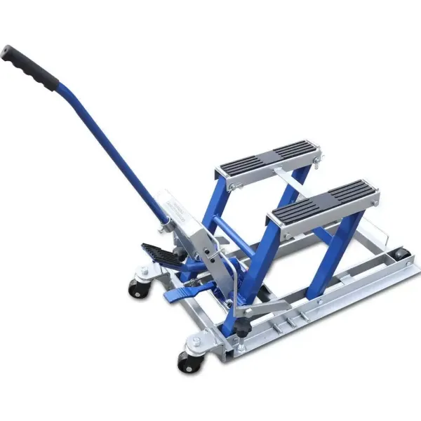 Hydraulický zvedací stojan motocyklu, 680 kg Hydraulický zvedací stojan motocyklu s hydraulickým zvedacím pedálem pro dílnu (modrá)