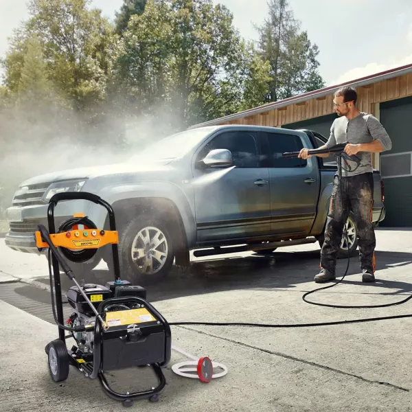 Automobilový tlakový čistič, Benzínový motor 7,5 HP, Vysokotlaká tryska pro auto, dům, trávník, zahradu