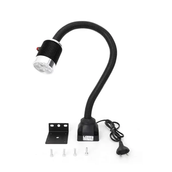 5W 110-220V LED pracovní světlo s 500mm pevnou základnou, pracovní světlo pro CNC obráběcí stroj