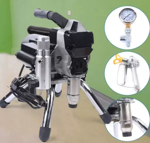 2200W 3000 PSI Airless stříkací pistole, vysokotlaký, vnitřní a venkovní použití, černá