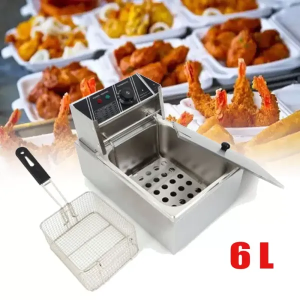 Elektrické fritézy 2500 W z nerezové oceli 6 l pro cateringové restaurace, snack bary supermarketů a domácnost