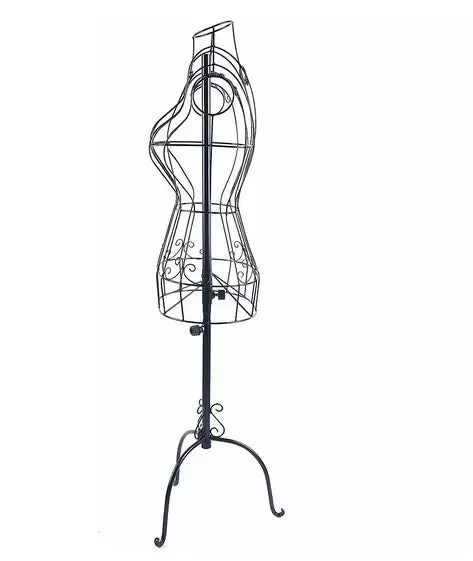 Černá kovová šicí figurína - Vintage styl - Nastavitelná výška 64 cm Černá kovová šicí figurína - Vintage styl - Nastavitelná výška 64 cm