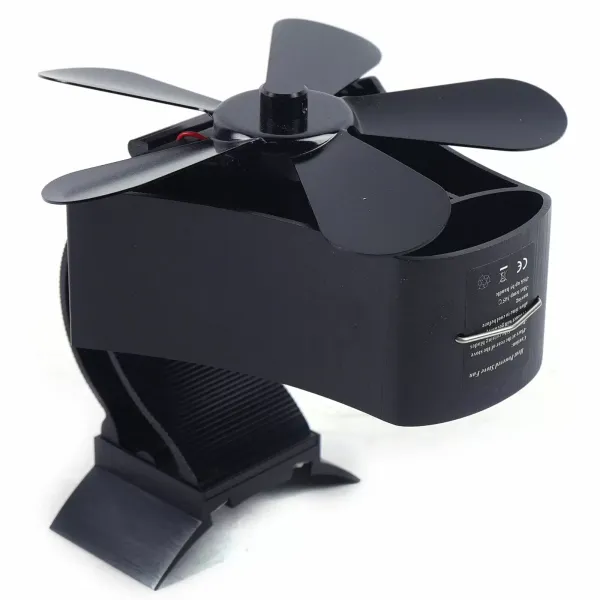 Ventilátor kamna bez elektřiny Bez hluku Ventilátor do krbu 5-lopatkový rotační ventilátor Nově inovovaný 5-lopatkový pro krb s hořákem na dřevo
