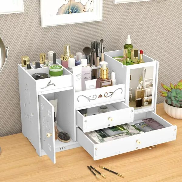 Oddělení Office Desk Organizer Storage Box Makeup Organizer pro ložnici a koupelnu