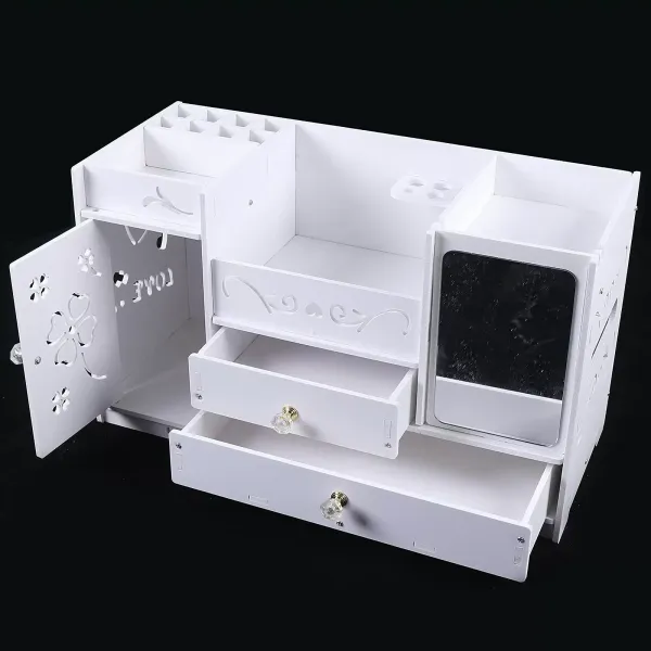 Oddělení Office Desk Organizer Storage Box Makeup Organizer pro ložnici a koupelnu Oddělení Office Desk Organizer Storage Box Makeup Organizer pro ložnici a koupelnu
