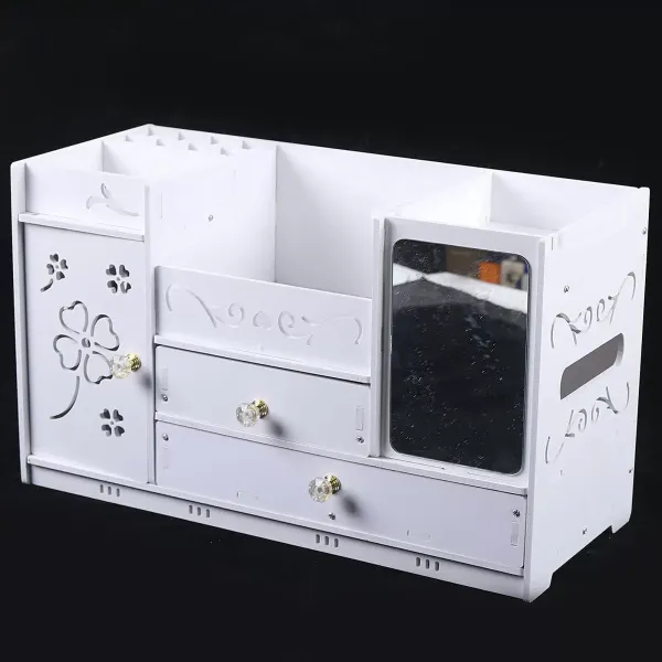 Oddělení Office Desk Organizer Storage Box Makeup Organizer pro ložnici a koupelnu