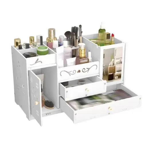 Oddělení Office Desk Organizer Storage Box Makeup Organizer pro ložnici a koupelnu Oddělení Office Desk Organizer Storage Box Makeup Organizer pro ložnici a koupelnu