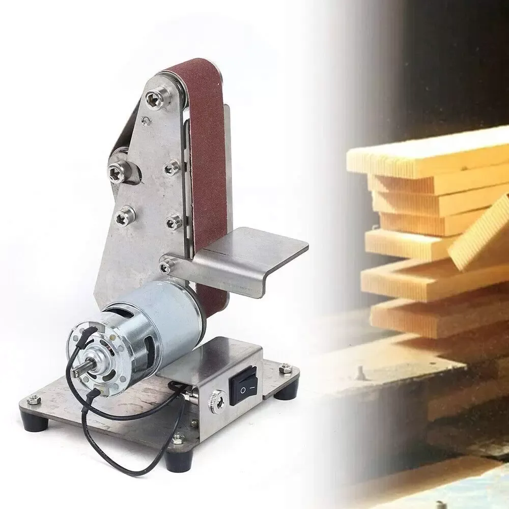 Nízká cena Mini 100W elektrická pásová bruska leštící stroj DIY brusný pás 775 motor 4500-9000 ot./min