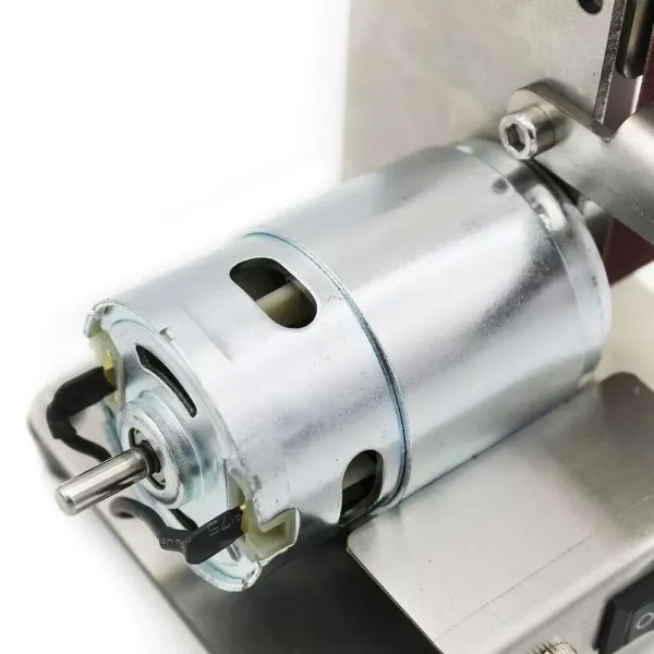Mini DIY elektrický páskový stroj Leštička Pevná úhlová bruska Brousek Stolní čepel Vertikální stolní řezačka Motor 795