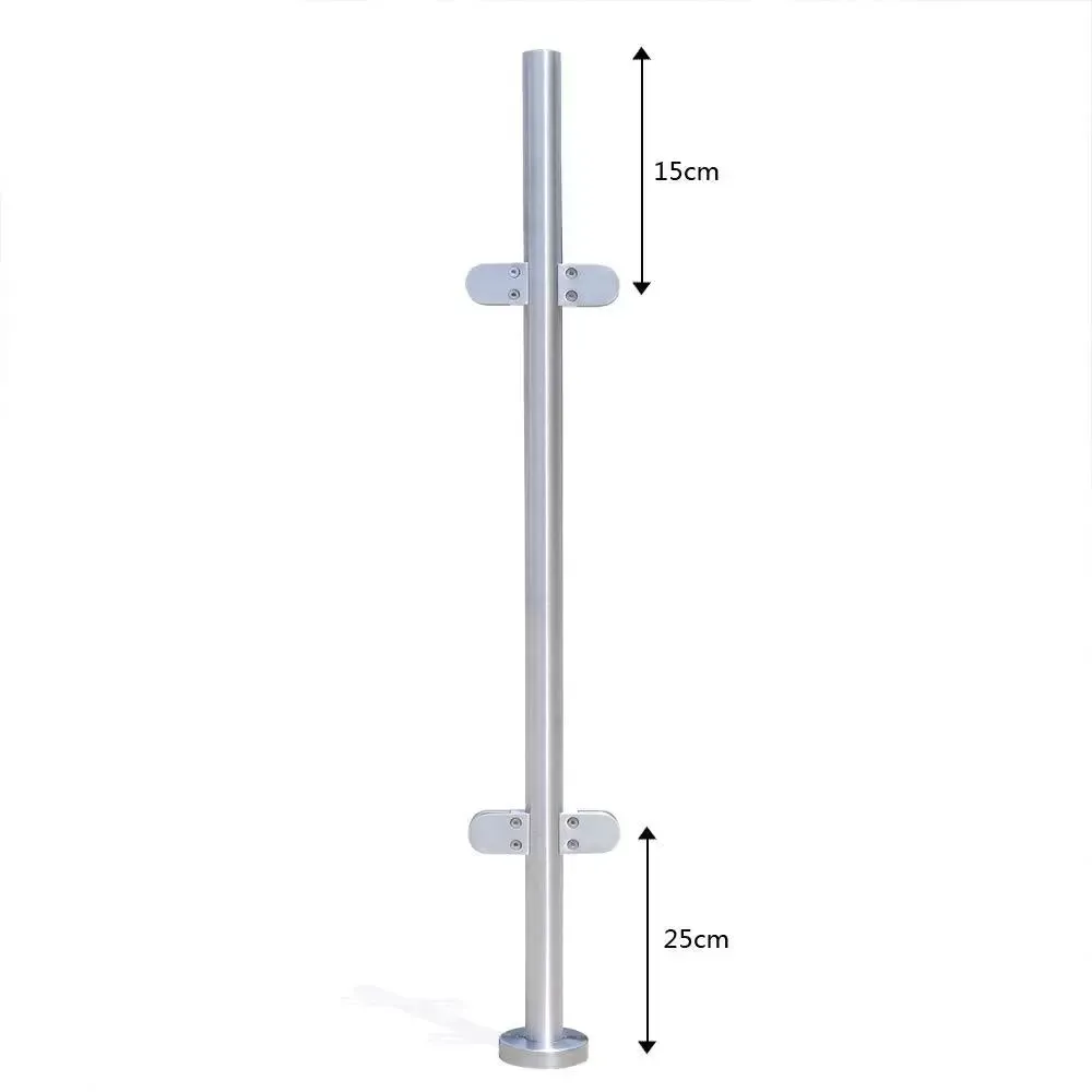 316 Sloupek zábradlí z nerezové oceli 110 cm prémiový plot se skleněnými svorkami Použitelné 8-12 mm