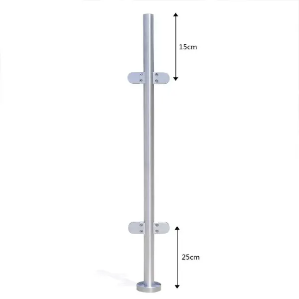 316 Sloupek zábradlí z nerezové oceli 110 cm prémiový plot se skleněnými svorkami Použitelné 8-12 mm
