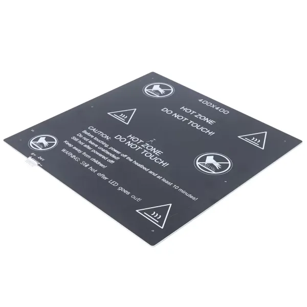 400 x 400 x 3 mm – 3D tisková postel – 3D tiskárna – hliníkové vyhřívané lůžko – tepelná platforma
