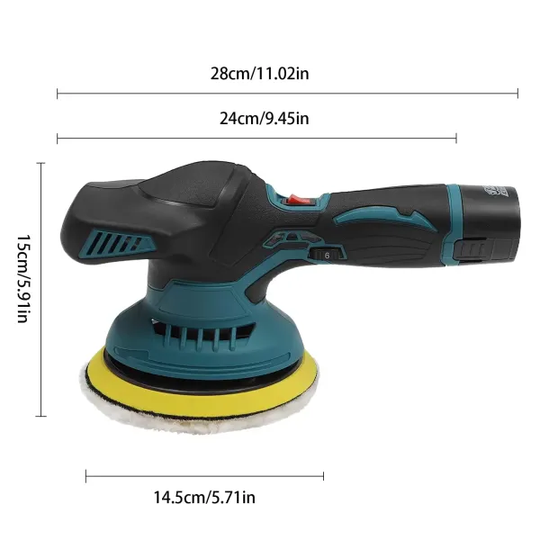 Leštička na auta 12V 6 nastavitelných rychlostí s 145mm plochou houbou pro leštění aut Leštička na auta 12V 6 nastavitelných rychlostí s 145mm plochou houbou pro leštění aut