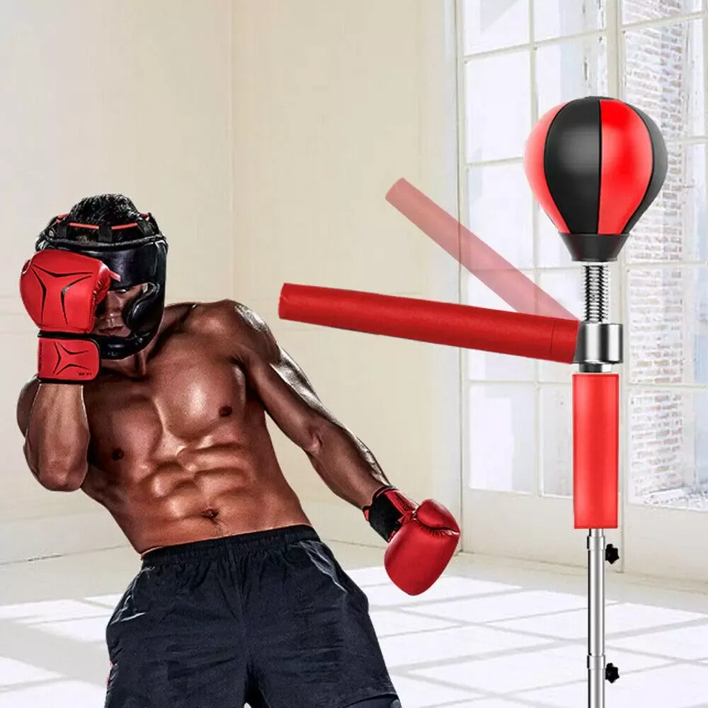 360° stojící boxovací pytel pro dospělé – výškově nastavitelný – 4 stopy – 6 stop – reflexní stojící boxovací pytel