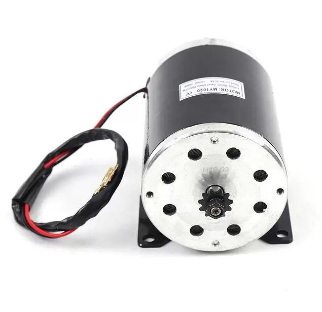 Elektrický kartáčový motor pro elektrokoloběžku 3000 ot./min MY1020 - oboustranný motor s permanentním magnetem - kabel 12 gauge