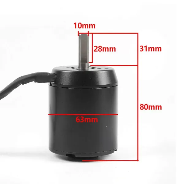 6384 120KV Sensored Brushless Moteur ESC High Efficiency pour E-Scooter Skateboard