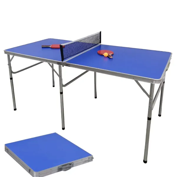 CNCEST Multistore 2002 skládací stůl na stolní tenis s pingpongovou sítí a raketami modrá 152 x 76 x 76 cm CNCEST Multistore 2002 skládací stůl na stolní tenis s pingpongovou sítí a raketami modrá 152 x 76 x 76 cm