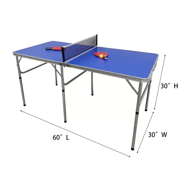CNCEST Multistore 2002 skládací stůl na stolní tenis s pingpongovou sítí a raketami modrá 152 x 76 x 76 cm CNCEST Multistore 2002 skládací stůl na stolní tenis s pingpongovou sítí a raketami modrá 152 x 76 x 76 cm
