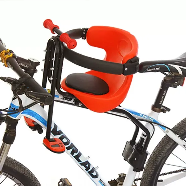 Dětská cyklosedačka s pedálem a rukojetí - Kompatibilní s 31,8 mm MTB - Maximální nosnost 30 kg - 40 x 30 x 46 cm - Červená
