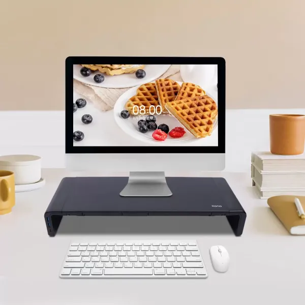 Ocelový stojan na monitor - Stojan na počítač - Podpora přenosu dat až s datovým kabelem Micro B na USB 3.0