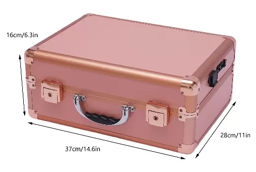 Makeup Train Case – Kosmetický organizér Makeup Case se světlem a zrcadlem/Pouzdro na make-up s jednotlivými přepážkami/Velká sada pro organizaci make-up Artist