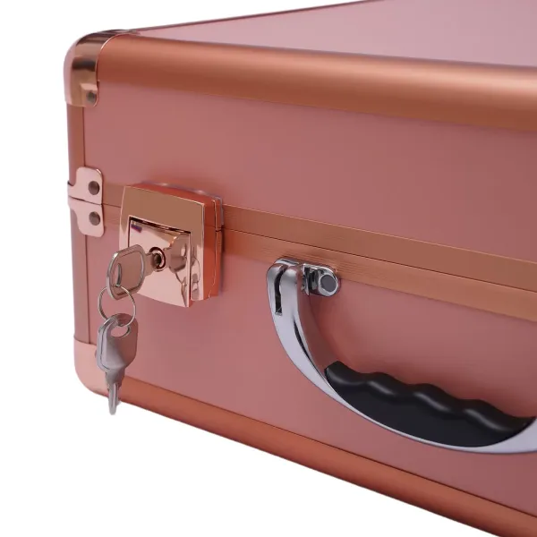 Makeup Train Case – Kosmetický organizér Makeup Case se světlem a zrcadlem/Pouzdro na make-up s jednotlivými přepážkami/Velká sada pro organizaci make-up Artist
